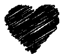 Gif animé coeur noir graffiti